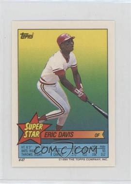 1989 Topps Super Star Sticker Back Cards - [Base] #47.12 - Eric Davis (Orel Hershiser 12, Damon Berryhill 318)