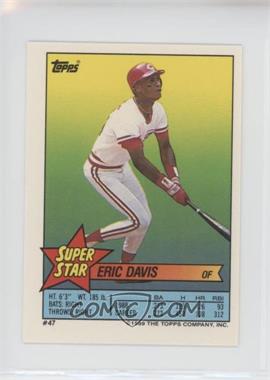 1989 Topps Super Star Sticker Back Cards - [Base] #47.12 - Eric Davis (Orel Hershiser 12, Damon Berryhill 318)