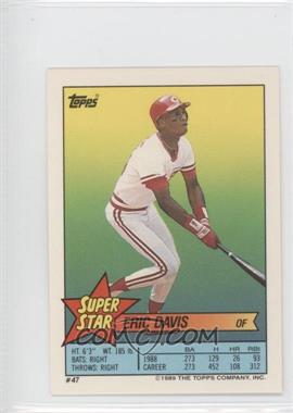 1989 Topps Super Star Sticker Back Cards - [Base] #47.183 - Eric Davis (Wally Joyner 183)