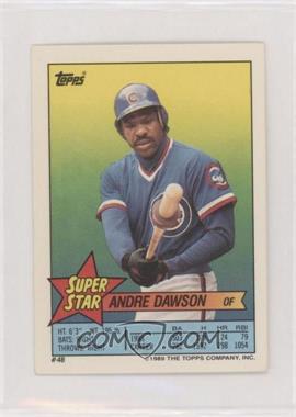 1989 Topps Super Star Sticker Back Cards - [Base] #48.43 - Andre Dawson (Vince Coleman 43)