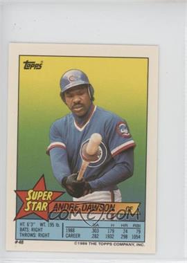 1989 Topps Super Star Sticker Back Cards - [Base] #48.43 - Andre Dawson (Vince Coleman 43)