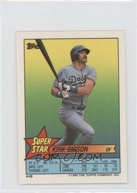 1989 Topps Super Star Sticker Back Cards - [Base] #49.143 - Kirk Gibson (Danny Jackson 143)