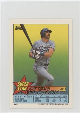 1989 Topps Super Star Sticker Back Cards - [Base] #49.143 - Kirk Gibson (Danny Jackson 143)