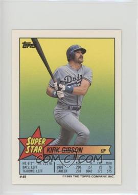 1989 Topps Super Star Sticker Back Cards - [Base] #49.150 - Kirk Gibson (Cal Ripken Jr. 150)