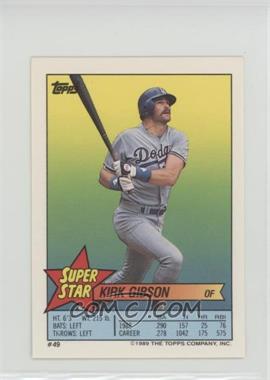 1989 Topps Super Star Sticker Back Cards - [Base] #49.150 - Kirk Gibson (Cal Ripken Jr. 150)