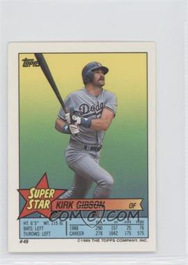 1989 Topps Super Star Sticker Back Cards - [Base] #49.55 - Kirk Gibson (Ryne Sandberg 55)