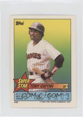 1989 Topps Super Star Sticker Back Cards - [Base] #50.65 - Tony Gwynn (Orel Hershiser 65)