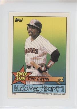 1989 Topps Super Star Sticker Back Cards - [Base] #50.65 - Tony Gwynn (Orel Hershiser 65)