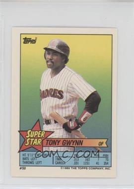 1989 Topps Super Star Sticker Back Cards - [Base] #50.66 - Tony Gwynn (Kirk Gibson 66)