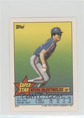 1989 Topps Super Star Sticker Back Cards - [Base] #51.131 - Kevin McReynolds (Bobby Bonilla 131)