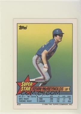1989 Topps Super Star Sticker Back Cards - [Base] #51.170 - Kevin McReynolds (Carney Lansford 170, Gary Gaetti 289) [EX to NM]