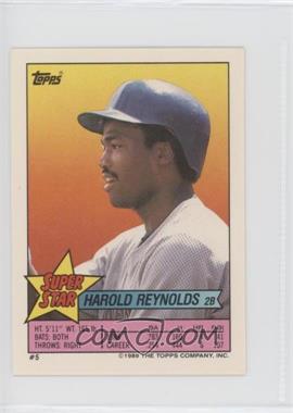 1989 Topps Super Star Sticker Back Cards - [Base] #5.119 - Harold Reynolds (Chris James 119, Jimmy Key 186)