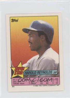 1989 Topps Super Star Sticker Back Cards - [Base] #5.122 - Harold Reynolds (Bruce Ruffin 122, Matt Nokes 280)