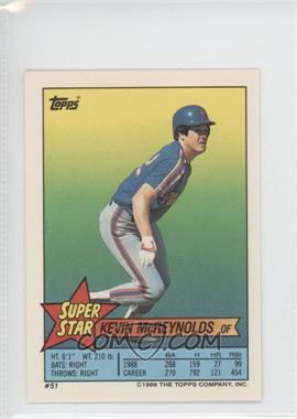1989 Topps Super Star Sticker Back Cards - [Base] #51.37 - Kevin McReynolds (Luis Alicea 37, Greg Gagne 288)