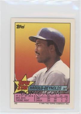 1989 Topps Super Star Sticker Back Cards - [Base] #5.139 - Harold Reynolds (Jeff Treadway 139, Carlton Fisk 299)