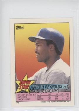 1989 Topps Super Star Sticker Back Cards - [Base] #5.146 - Harold Reynolds (Paul Molitor 146)