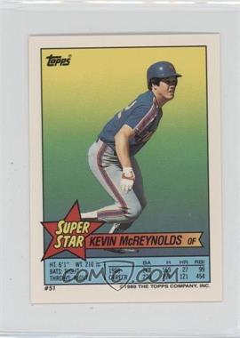 1989 Topps Super Star Sticker Back Cards - [Base] #51.60 - Kevin McReynolds (Fernando Valenzuela 60, Rob Deer 202)
