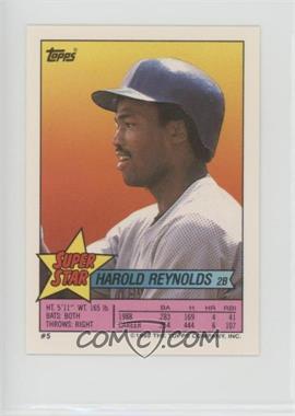 1989 Topps Super Star Sticker Back Cards - [Base] #5.205 - Harold Reynolds (Robin Yount 205)