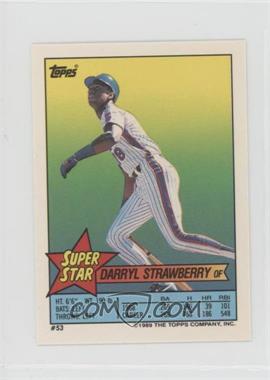 1989 Topps Super Star Sticker Back Cards - [Base] #53.139 - Darryl Strawberry (Jeff Treadway 139, Carlton Fisk 299)
