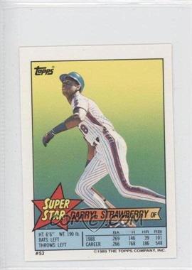 1989 Topps Super Star Sticker Back Cards - [Base] #53.148 - Darryl Strawberry (Jose Canseco 148)