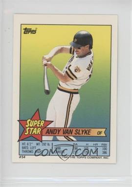 1989 Topps Super Star Sticker Back Cards - [Base] #54.155 - Andy Van Slyke (Ryne Sandberg 155)