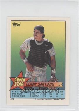 1989 Topps Super Star Sticker Back Cards - [Base] #57.215 - Benny Santiago (Doug Jones 215)