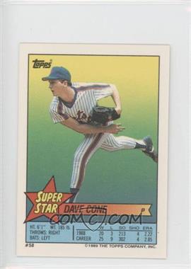 1989 Topps Super Star Sticker Back Cards - [Base] #58.128 - Dave Cone (Mike LaValliere 128, Gene Larkin 294)