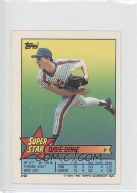 1989 Topps Super Star Sticker Back Cards - [Base] #58.128 - Dave Cone (Mike LaValliere 128, Gene Larkin 294)