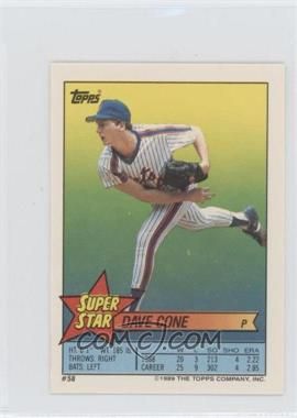 1989 Topps Super Star Sticker Back Cards - [Base] #58.163 - Dave Cone (Dave Stewart 163, Willie Wilson 268)