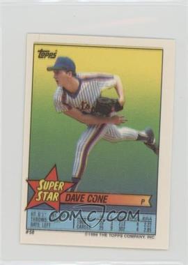 1989 Topps Super Star Sticker Back Cards - [Base] #58.24 - Dave Cone (Dion James 24, Julio Franco 208)