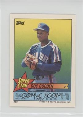 1989 Topps Super Star Sticker Back Cards - [Base] #59.108 - Doc Gooden (Lance McCullers 108, Mike Witt 176)