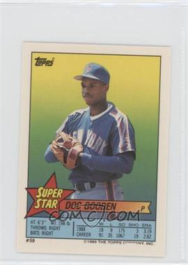 1989 Topps Super Star Sticker Back Cards - [Base] #59.142 - Doc Gooden (Chris Sabo 142)