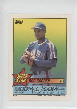 1989 Topps Super Star Sticker Back Cards - [Base] #59.63 - Doc Gooden (John Shelby 63, Brook Jacoby 212)