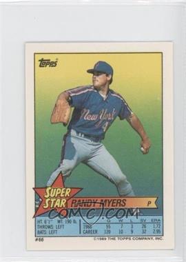 1989 Topps Super Star Sticker Back Cards - [Base] #66.75 - Randy Myers (Andy McGaffigan 75, Bert Blyleven 285)