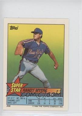 1989 Topps Super Star Sticker Back Cards - [Base] #66.75 - Randy Myers (Andy McGaffigan 75, Bert Blyleven 285)