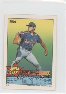 1989 Topps Super Star Sticker Back Cards - [Base] #66.81 - Randy Myers (Kelly Downs 81, Mitch Williams 247)