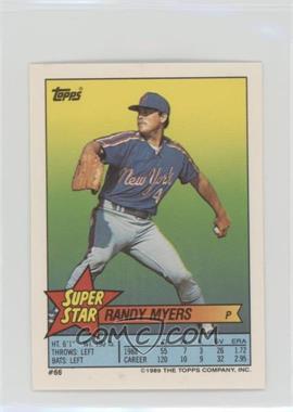 1989 Topps Super Star Sticker Back Cards - [Base] #66.81 - Randy Myers (Kelly Downs 81, Mitch Williams 247)