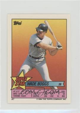 1989 Topps Super Star Sticker Back Cards - [Base] #7.111 - Wade Boggs (Andy Hawkins 111, Tom Niedenfuer 236)