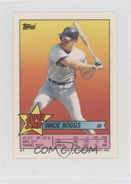 1989 Topps Super Star Sticker Back Cards - [Base] #7.158 - Wade Boggs (Bobby Bonilla 158)