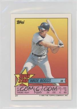 1989 Topps Super Star Sticker Back Cards - [Base] #7.158 - Wade Boggs (Bobby Bonilla 158)