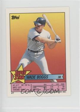1989 Topps Super Star Sticker Back Cards - [Base] #7.158 - Wade Boggs (Bobby Bonilla 158)