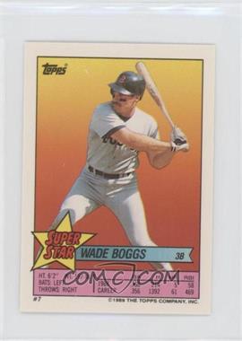 1989 Topps Super Star Sticker Back Cards - [Base] #7.315 - Wade Boggs (Dave Winfield 315)