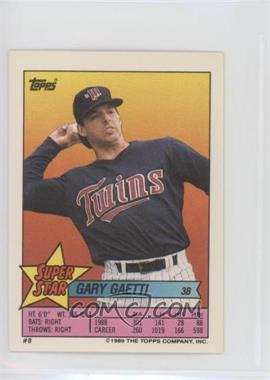 1989 Topps Super Star Sticker Back Cards - [Base] #8.102 - Gary Gaetti (John Kruk 102, Mike Henneman 273)