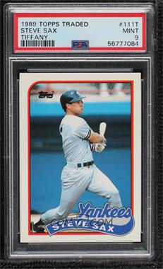 1989 Topps Traded - Box Set [Base] - Collector's Edition (Tiffany) #111T - Steve Sax [PSA 9 MINT]
