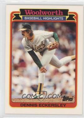 1989 Topps Woolworth Baseball Highlights - Box Set [Base] #20 - Dennis Eckersley