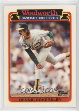 1989 Topps Woolworth Baseball Highlights - Box Set [Base] #20 - Dennis Eckersley