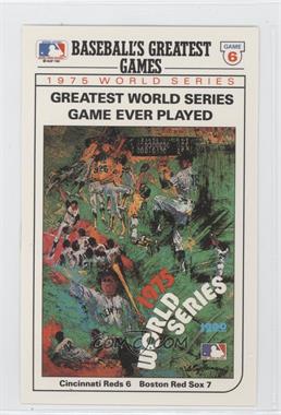 1989 Topps/LJN Baseball Talk - [Base] #1 - Greatest World Series Game Ever Played