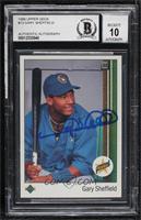 Gary Sheffield (Right Side Up SS on Front) [BAS BGS Authentic]