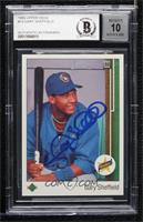 Gary Sheffield (Right Side Up SS on Front) [BAS Certified BGS En…