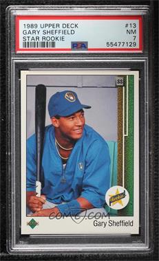 1989 Upper Deck - [Base] #13.2 - Gary Sheffield (Right Side Up SS on Front) [PSA 7 NM]